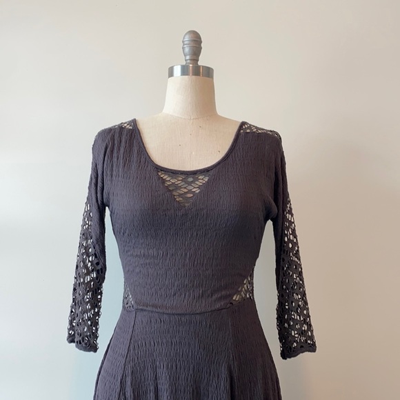 Free People Dress in Charcoal - Picture 3 of 6